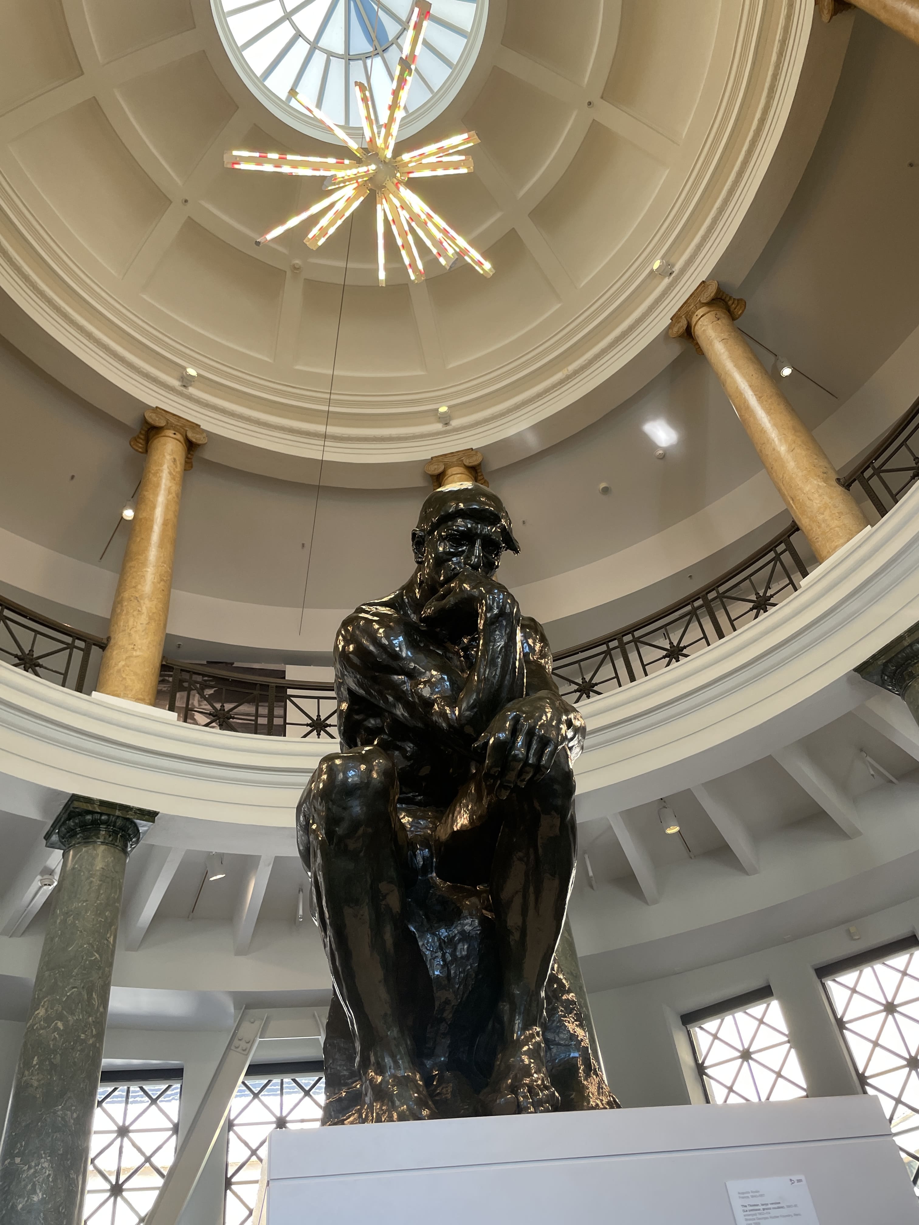 The Thinker at Stanford, light above very pretty