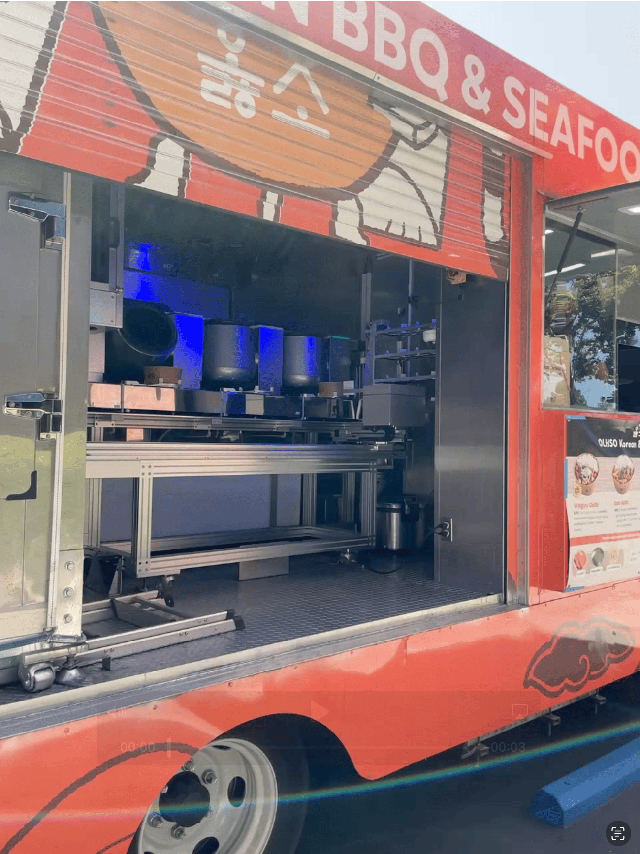 自动炒菜 food truck,不愧是湾区